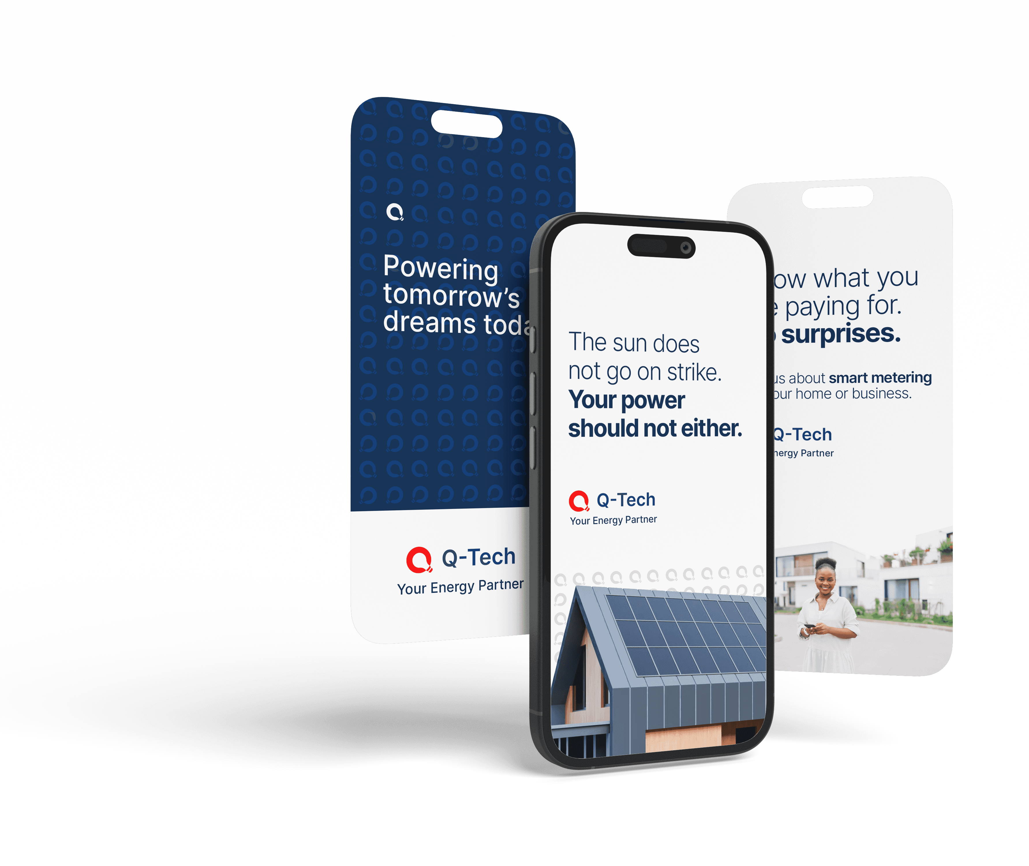 Q-Tech smart metering app on mobile